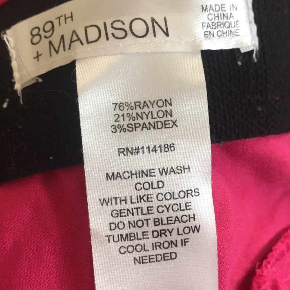 89th & Madison Women’s Pink Stretch Bermuda Shorts - Picture 2 of 5
